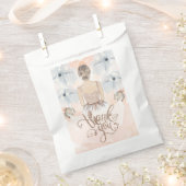 Luxury Princess Birthday Party Beige glitter Bedankzakje (Geknipt)