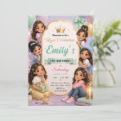 Luxury Princess Feestje Kaart (Staand voorkant)