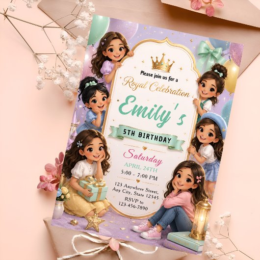 Luxury Princess Feestje Kaart