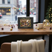 Luxury Printed Faux Black Crocodile Texture Photo Feestdagenkaart