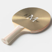 Luxury & Profession Gold Metallic Ping Pong Paddle Tafeltennisbatje (Voorkant Gekanteld)