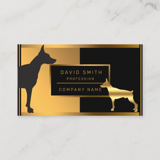 Luxury Professional Dog add Jouw tekst Visitekaartje (Voorkant)
