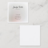 Luxury Professional Elegant Trendy Modern Plain Vierkante Visitekaartje (Voorkant / Achterkant)
