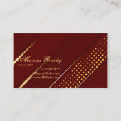 Luxury Professional Red en Gold Visitekaartje (Voorkant)