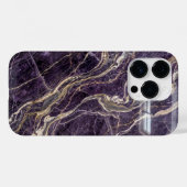 Luxury Purple and Gold Marble iPhone Case (Achterkant (horizontaal))