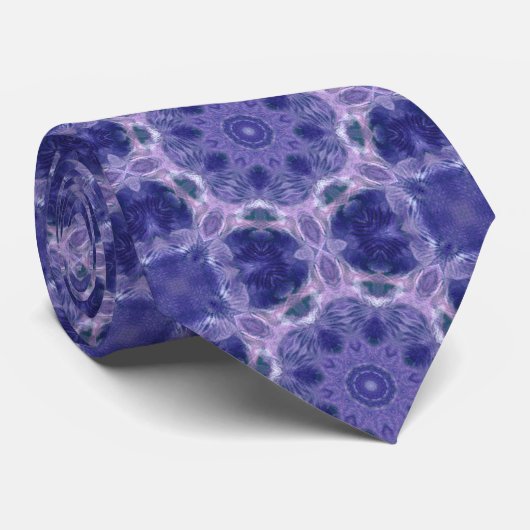 Luxury Purple Kaleidoscope Abstract Pattern  Stropdas (Opgerold)