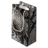 Luxury Python Snake Skin - Rich Elegant Mode Klein Cadeauzakje (Achterkant Gekanteld)