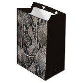 Luxury Python Snake Skin - Rich Elegant Mode Medium Cadeauzakje (Voorkant Gekanteld)