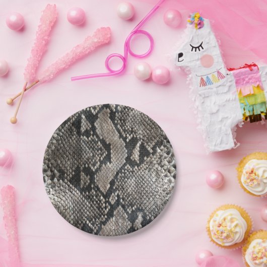 Luxury Python Snake Skin - Rich Elegant Mode Papieren Bordje (Feest)