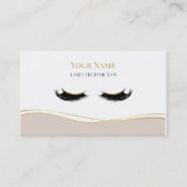 Luxury QR code Lash Technician Visitekaartje (Voorkant)