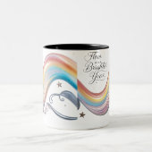 Luxury Rainbow Flow Brighter Year Two-Tone Mug Tweekleurige Koffiemok (Center)