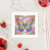 Luxury Rainbow Glitter Butterfly Party Paper Servet (Insitu)
