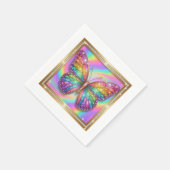Luxury Rainbow Glitter Butterfly Party Paper Servet (Hoek)