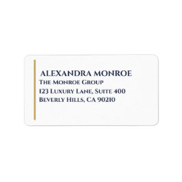 Luxury Real Estate Address – Minimal Elegant Etiket