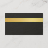 Luxury Real Estate Agent Black Gold Stone Visitekaartje (Achterkant)