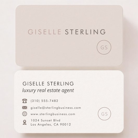 Luxury Real Estate Agent Feminine Professional  Visitekaartje