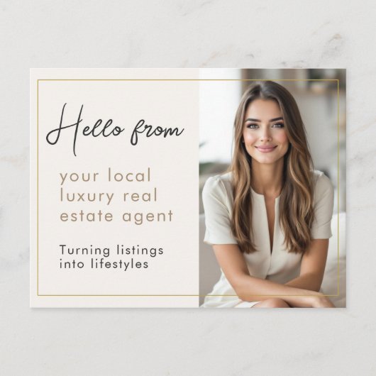 Luxury Real Estate Agent Marketing Mailer  Briefkaart (Voorkant)