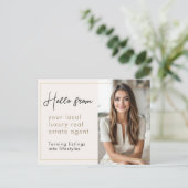 Luxury Real Estate Agent Marketing Mailer  Briefkaart (Staand voorkant)