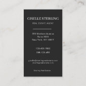 Luxury Real Estate Agent Photo Professional Visitekaartje (Achterkant)