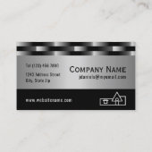 Luxury Real Estate Agent Professional Metallic Visitekaartje (Achterkant)