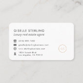 Luxury Real Estate Agent Professional Visitekaartje (Achterkant)