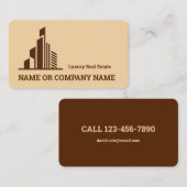 Luxury Real Estate Agent Realtor Visitekaartje (Voorkant / Achterkant)