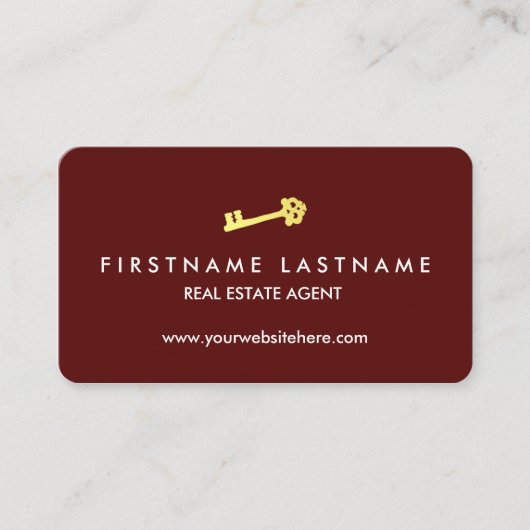 Luxury Real Estate Agent Visitekaartje (Voorkant)