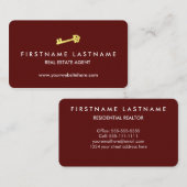 Luxury Real Estate Agent Visitekaartje (Voorkant / Achterkant)