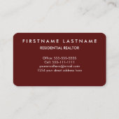 Luxury Real Estate Agent Visitekaartje (Achterkant)