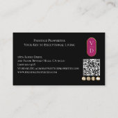 Luxury Real Estate Black Gold Pink Photo Monogram Visitekaartje (Achterkant)