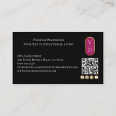 Luxury Real Estate Black Gold Pink Photo Monogram Visitekaartje (Achterkant)
