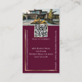 Luxury Real Estate Black Gold Social Media Photos Visitekaartje (Achterkant)