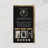 Luxury Real Estate Black Gold Social Media Photos Visitekaartje (Voorkant)