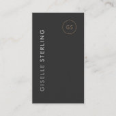 Luxury Real Estate Broker Black Gold Elegant Visitekaartje (Voorkant)