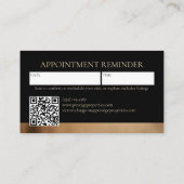 Luxury Real Estate & Law Firm Black Gold Monogram Afsprakenkaartje (Achterkant)