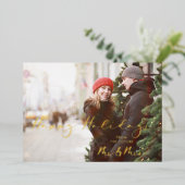 Luxury Real Golden Future Mr & Mrs. Folie Feestdagenkaart (Staand Voorkant)