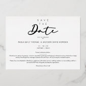 Luxury Real Golden Future Mr & Mrs. Folie Feestdagenkaart (Achterkant)