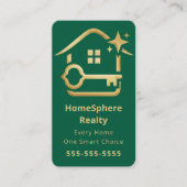 Luxury Realtor Real Estate Agent Broker Green Visitekaartje (Voorkant)