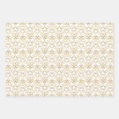 LUXURY RED AND GOLD CHRISTMAS DAMASK PERSONALIZED INPAKPAPIER VEL (Voorkant 2)