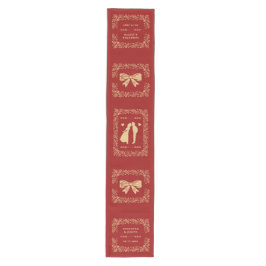 Luxury Red & Antique-Gold Wedding Medium Tafelloper
