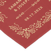 Luxury Red & Antique-Gold Wedding Medium Tafelloper (Hoek)