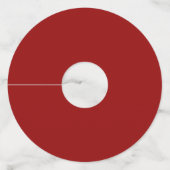 Luxury Red & Antique-Gold Wedding Wijnglaslabel (Achterkant)