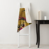 Luxury Red en Gold Butterfly - Aangepaste naam Sherpa Deken (In situ)