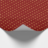 Luxury Red en Gold Damask-patroon Cadeaupapier (Hoek)