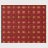 Luxury Red en Gold Damask-patroon Cadeaupapier (Vlak)