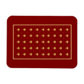 Luxury Red en Gold  Damask-patroon Magneet (Horizontaal)
