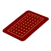 Luxury Red en Gold  Damask-patroon Magneet (Linkerzijde)