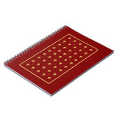 Luxury Red en Gold  Damask-patroon Notitieboek (Linkerzijde)