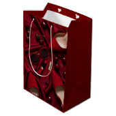 Luxury Red Fashion Gift Bag Medium Cadeauzakje (Achterkant Gekanteld)