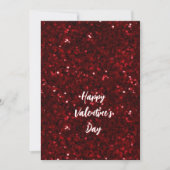 Luxury Red Glitter Happy Valentine's Day Special Feestdagenkaart (Voorkant)